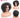 Perruque Courte et Bouclée en Fibres Synthétiques - Cheveux Kinky Straight pour Femmes Noires, Couleur Naturelle Afro