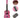 Guitare enfant 23 pouces, Ukulélé classique éducatif acoustique à 6 cordes débutant, rose